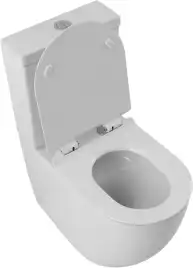 Чаша напольного унитаза Aquanet ZV-2-C1 с сиденьем микролифт, белый