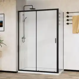 Душевой уголок Vincea City 120х90 VSR-5CT9012CLB, профиль черный, стекло Прозрачное