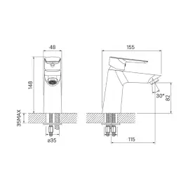 Смеситель для раковины IDDIS Cloud CLOSB00i01  цвет, Глянцевый хром