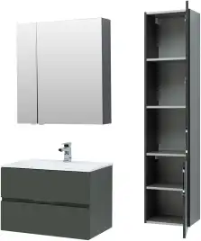 Тумба под раковину Aquanet Алвита 80 серый антрацит 215120