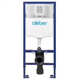 Комплект унитаза с инсталляцией ABBER Rechteck AC1201 белый и кнопкой AC0124MW белая матовая