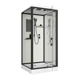 Душевая кабина Niagara Standart 90х90 ST90/15Q/BL низкий поддон, черный профиль