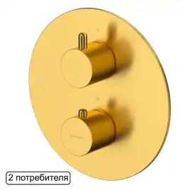 Смеситель для душа Whitecross Y brushed gold скрытого монтажа термостатический Золото брашированное, Y1236GLB