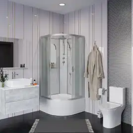 Душевая кабина Niagara Classic 100х100х210 NG-2309-14BKT высокий поддон, без гидромассажа, 23091424BKT