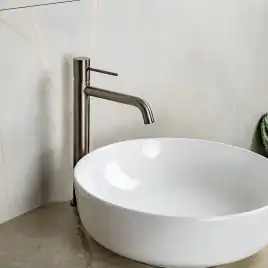 Смесители для раковины AVS Slimmer 811-101-GM высокий, оружейная сталь