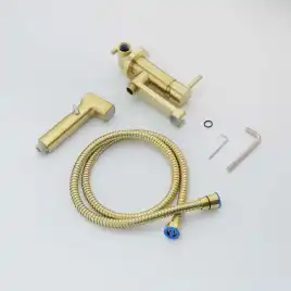 Смеситель с гигиеническим душем Aquatek Ника AQ1819BG, Золото матовое