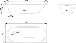 Стальная ванна Bette Form 170х70 2945-000AD, с шумоизоляцией