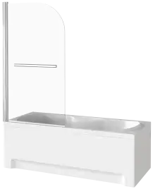 Шторка для ванны Good Door SCREEN H-HT-80-C-CH 80 см, ПД00087, профиль Хром, стекло Прозрачное