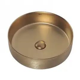 Раковина накладная ABBER BEQUEM 40х40х12 AC2109BGM, круглая, золото матовое