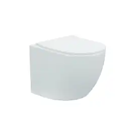 Унитаз подвесной AVS Метрополь 801-0044-P-T2-GW безободковый, со смывом Торнадо, белый