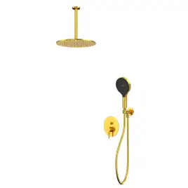 Душевая система для душа WHITECROSS Y brushed gold YSET12TOPGLB, скрытого монтажа, Золото брашированное