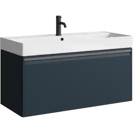 Тумба с раковиной подвесная Aqwella 5 Stars Pure 100 см, PUR0110GRM, цвет Серый