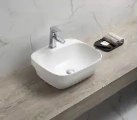 Раковина накладная CeramaLux 500х420х155 78597, цвет Белый