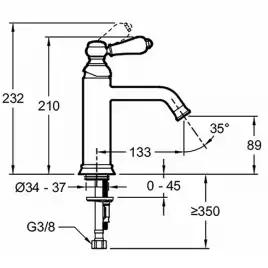 Смеситель для раковины Jacob Delafon LOUISE E24360-CP, однорычажный, цвет Хром