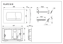 Панель смыва Roca Active 52B хром матовая 8901150B2