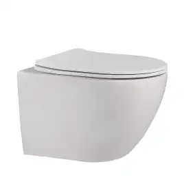 Подвесной унитаз ABBER Bequem AC1100MW белый матовый, безободковый, с сиденьем микролифт