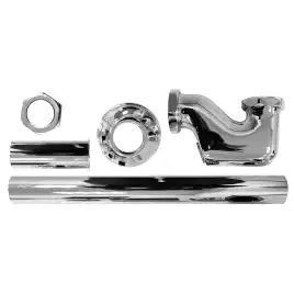 Сифон универсальный AZARIO AZ-110-CHR литой, без выпуска, G 1 1/4 латунь, хром