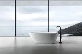 Ванна  Abber Dortmund 170х75 AM9911 из искусственного камня, Белая матовая