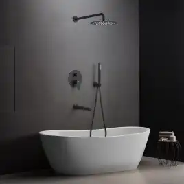 Душевая система Aquatek БЕТТА AQ1173MB, Черный матовый