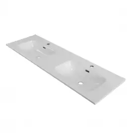 Керамическая раковина с двумя чашами BelBagno BB1400-2-ETL