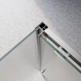 Душевой уголок BelBagno LUCE-AH-1-120/90-P-Cr стекло рифленное матовое, профиль Хром
