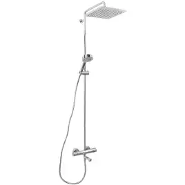 Душевая система Jacob Delafon Atom E26238-CP для ванны с изливом, термостатическая, верхний душ, Хром
