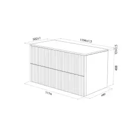 Тумбасо столешницей IDDIS Aiger 120, подвесная, Белая, AIG12W1i95K