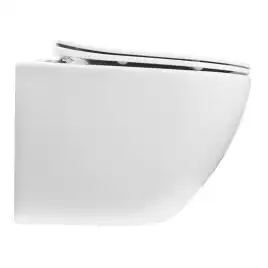 Унитаз подвесной Azario Gloria AZ-2003 подвесной, безободковый, с сиденьем микролифт, Белый глянцевый