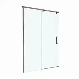Душевая дверь BelBagno SOFT_CLOSE-1-BF-1-130-C-GM стекло прозрачное, профиль Оружейная сталь