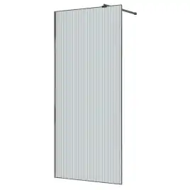 Душевая перегородка Azario Walk-in 90 AZ-271-90-MGR-CRF стекло 8 мм рифленое, профиль Графит матовый