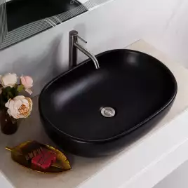 Раковина накладная BelBagno 600х420х140 BB1084-H301, цвет Черный
