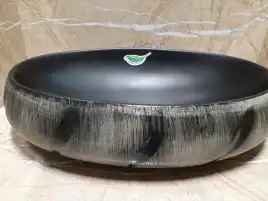 Раковина накладная CeramaLux 580х400х150 J2102, цвет Черный