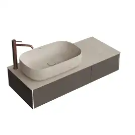 Тумба под раковину Kerama Marazzi MAGICA 120 см, MA.120.2\EGR.M подвесная, Вечерний серый матовый