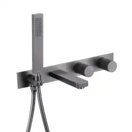 Смеситель для ванны с душем Abber Rund AF8730NG встраиваемый, с внутренней частью, Никель