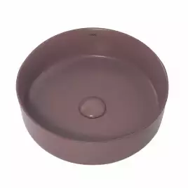 Раковина накладная ABBER BEQUEM 36х36х12 AC2108MC, круглая, коричневая матовая