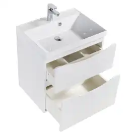 Тумба под раковину BelBagno MARINO-H60-600-2C-SO-BL-P подвесная Bianco Lucido