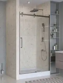 Душевая дверь BelBagno MARINO-2-BF-1-120-C-GM стекло прозрачное, профиль Оружейная сталь
