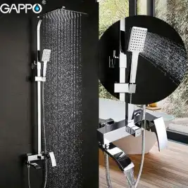 Душевая система Gappo G2407-11 мини, с поворотным изливом, Хром