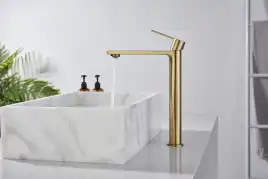 Смесители для раковины AVS Elegant 811-401-BG высокий, брашированное золото