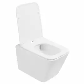 Подвесной унитаз ABBER Rechteck AC1201T белый, безободковый, смыв торнадо, с сиденьем микролифт