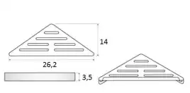 Угловая полочка для мыла 26 см BEMETA CYTRO сталь 102308261