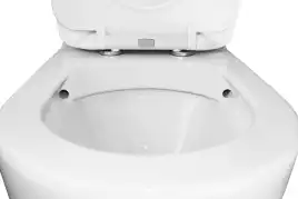 Унитаз напольный Azario Renda AZ-8693 безободковый, с бачком и сидением микролифт, Белый глянцевый