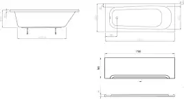 Акриловая ванна Ravak Septima 150x70 C630S00000 прямоугольная, Белая