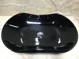 Раковина накладная CeramaLux 660х420х120 9175AB, цвет Черный