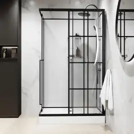 Душевая кабина Niagara Standart 100х80х225 ST100/80/15QR/KL/BKT низкий поддон, без гидромассажа