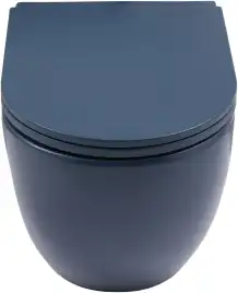 Подвесной унитаз унитаза Allen Brau Reality 4.32015.ID, смыв торнадо, индиго