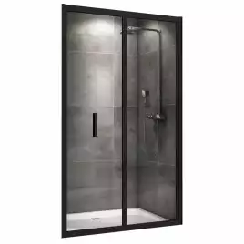 Душевая дверь Abber Sonnenstrand 100 см, AG07100B, профиль Черный, стекло Прозрачное