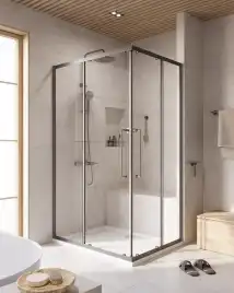 Душевой уголок CEZARES RELAX-304-AH-2-120/90-C-GM стекло Прозрачное, профиль Оружейная сталь