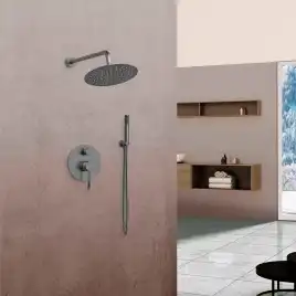 Душевая система  Vincea Desire VSFW-1D1GM VSFW-1D1GM встраиваемая, вороненая сталь