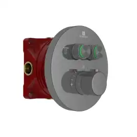 Смеситель для душа Vincea VSCV-322T-MGM встраиваемый  двухфункциональный, термостатический, вороненая сталь